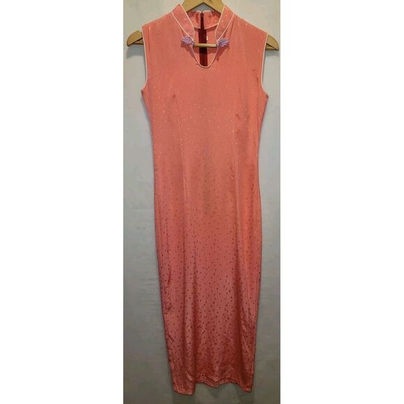 Cheongsam QiPao Silky* Asian Dress S/M Pink Tang Chinese New Year Lot Of 2 NWT* - Picture 3 of 13